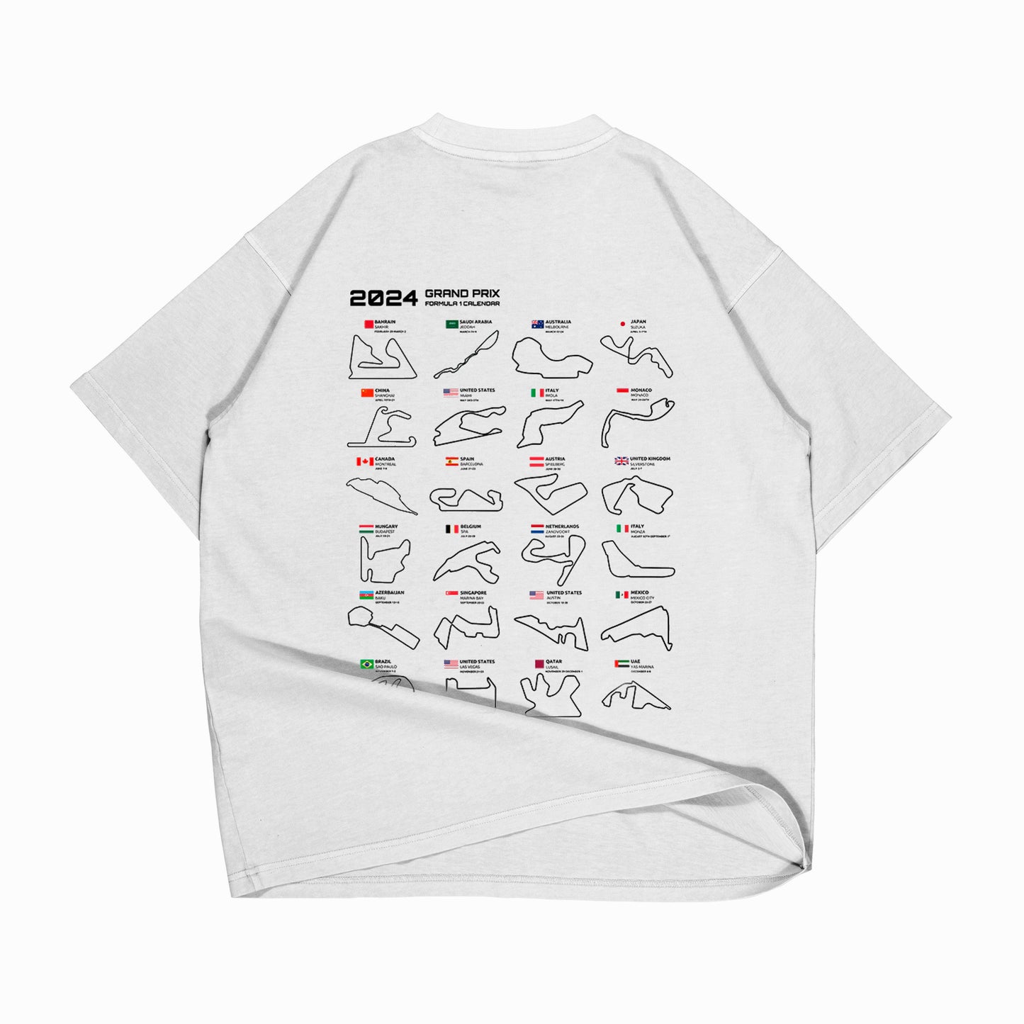 PLAYERA F1 CALENDARIO 2024