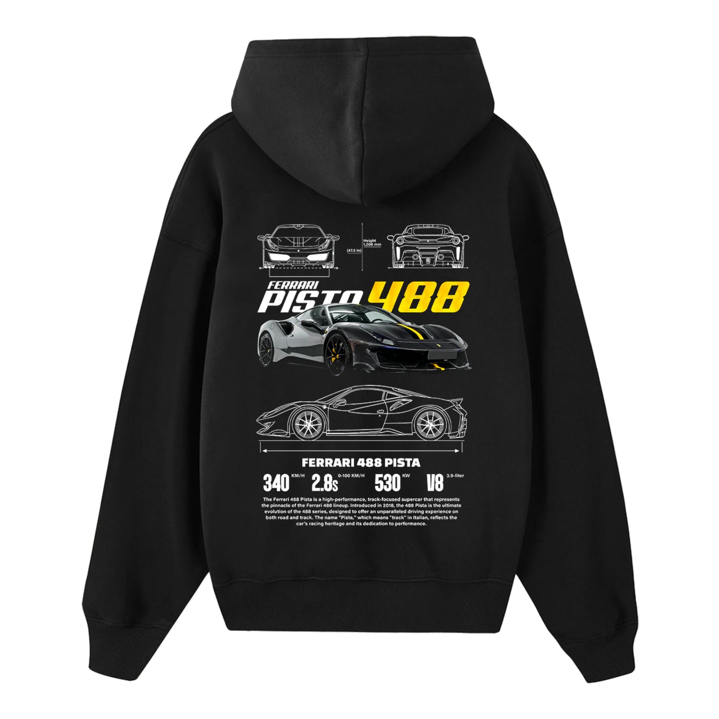 HOODIE FERRARI PISTA 488