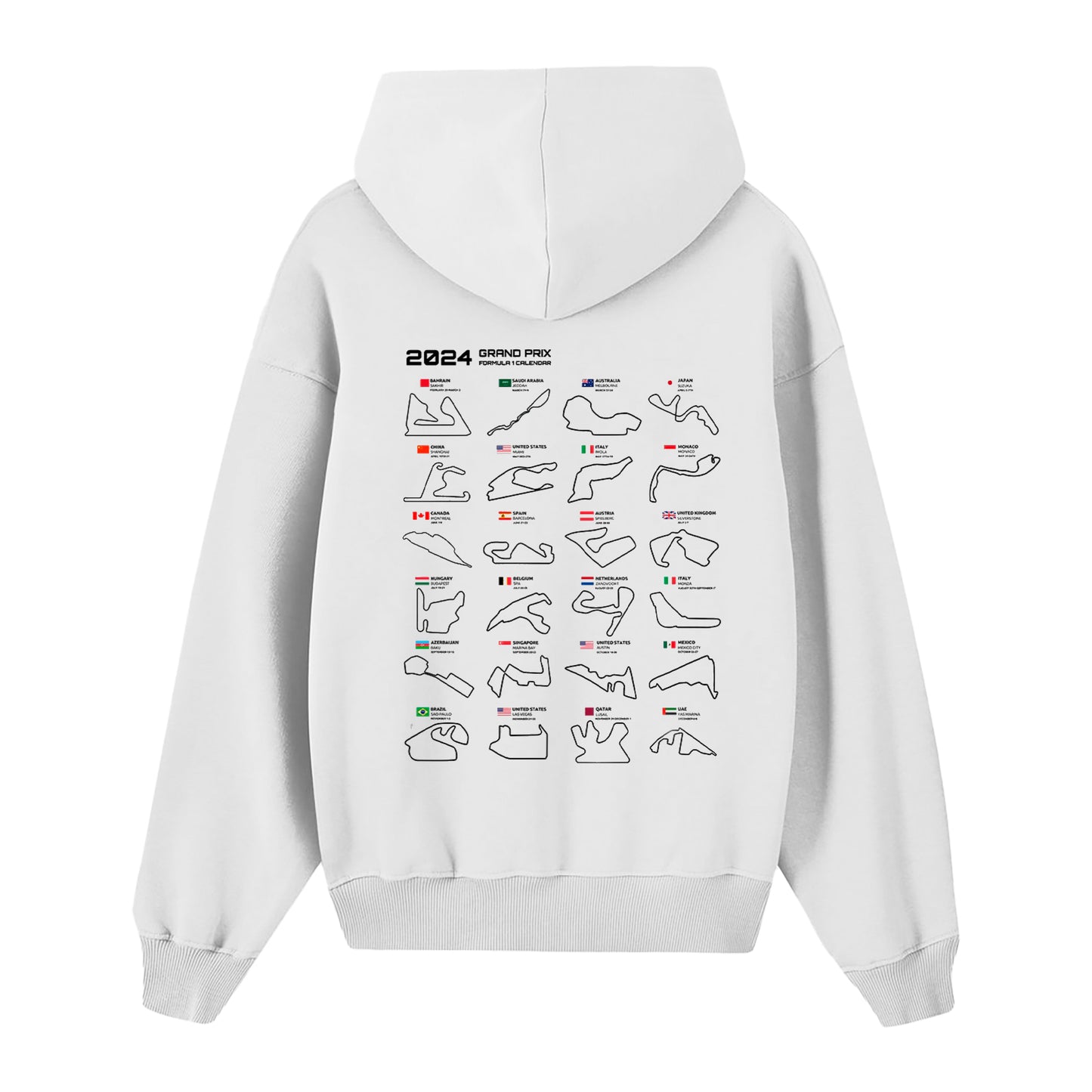 HOODIE F1 CALENDARIO 2024