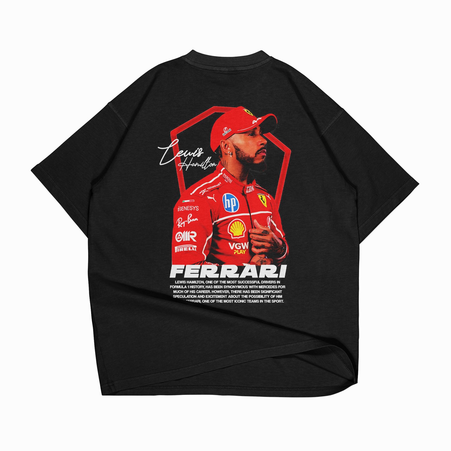 PLAYERA LEWIS HAMILTON FERRARI