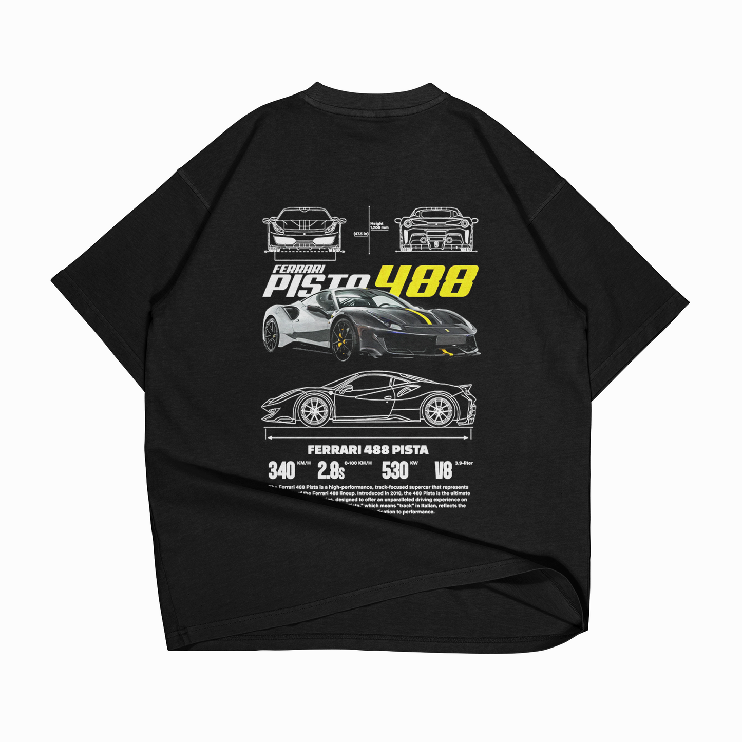 PLAYERA FERRARI PISTA 488
