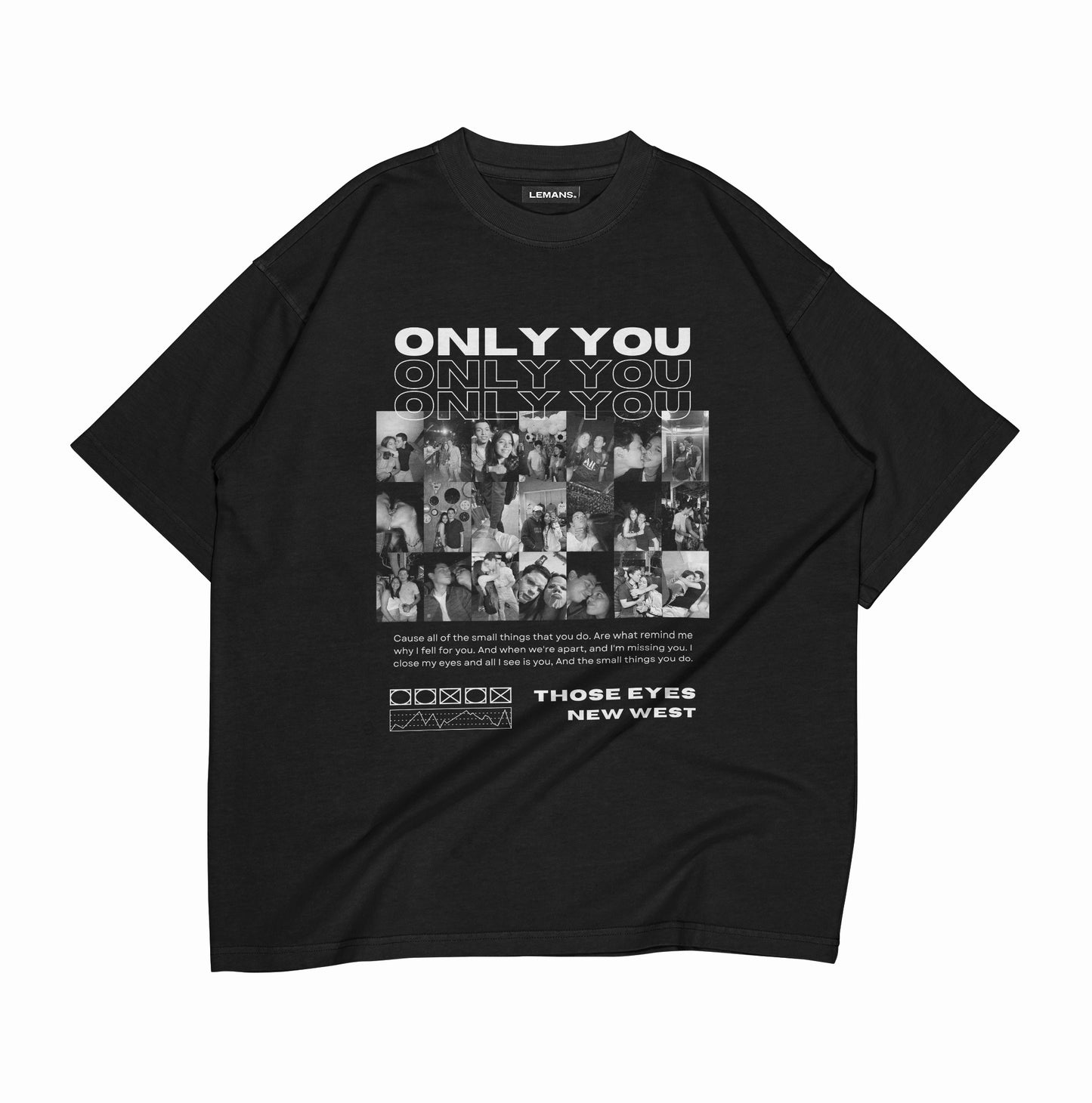 PLAYERA OVERSIZE “ONLY YOU” PERSONALIZABLE