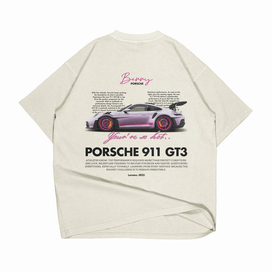 PLAYERA OVERSIZE “PORSCHE BERRY”